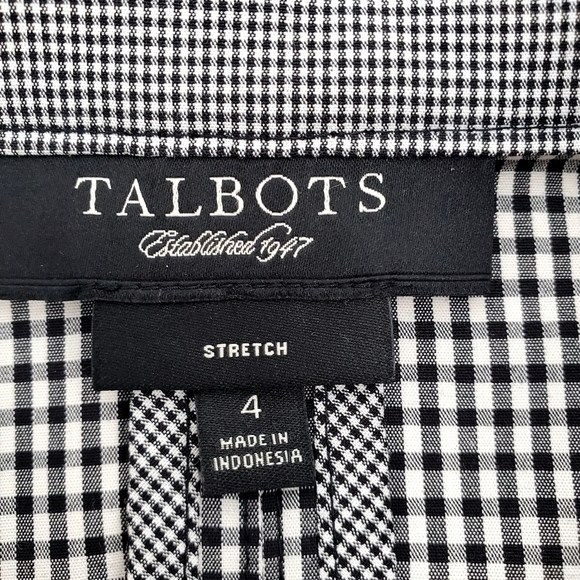 Talbots Women's Buffalo Check Cotton Blend Blazer - Picture 4 of 5